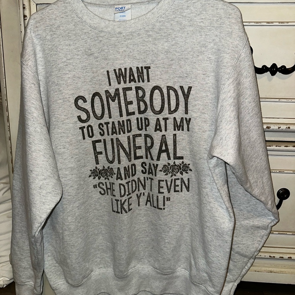 Funny Gray Graphic Sweatshirt
